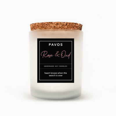 Aromatic Rose and Oud Soy Wax Frost Jar Candle