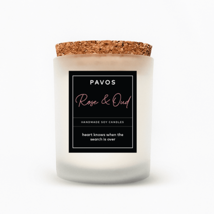 Aromatic Rose and Oud Soy Wax Frost Jar Candle