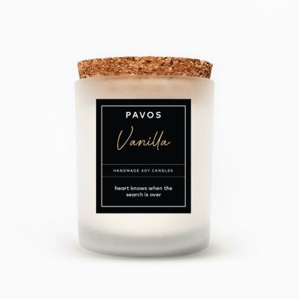 Calming Vanilla Soy Wax Frost Jar Candle